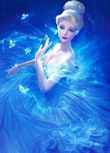 Afbeelding in Gallery-weergave laden, Diamond Painting - Prinses in het blauw Diamond Painting Romantiek, romantiek