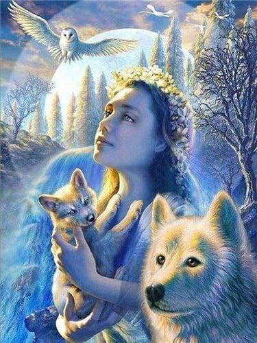 Diamond Painting - Prinses der Dieren dieren, Diamond Painting Dieren