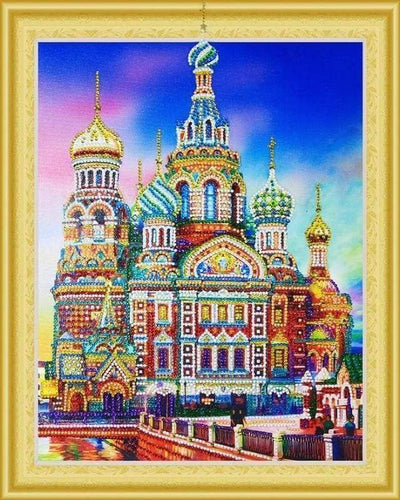 Diamond Painting - Russische Kerk steden, Diamond Painting Steden, Diamond Painting Religie, religie