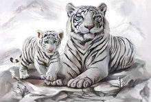 Afbeelding in Gallery-weergave laden, Diamond Painting - Tijgers in de sneeuw dieren, Diamond Painting Dieren, tijgers, winter