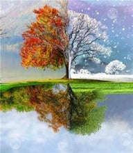 Afbeelding in Gallery-weergave laden, Diamond Painting - Boom meerdere seizoenen Diamond Painting Landschappen, landschappen, bomen