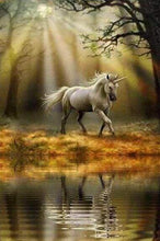 Afbeelding in Gallery-weergave laden, Diamond Painting - Eenhoorn aan de waterkant dieren, Diamond Painting Dieren, eenhoorns