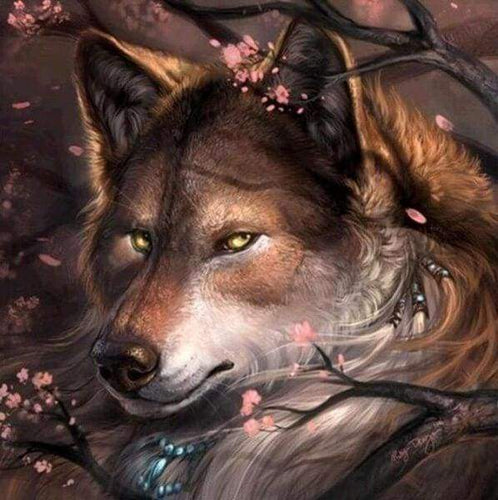 Diamond Painting - Wolf op zoek dieren, Diamond Painting Dieren, konijnen, wolven