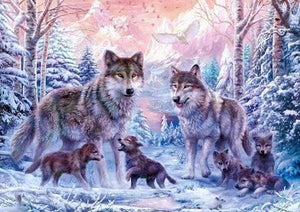 Diamond Painting - Wolven dieren, Diamond Painting Dieren, konijnen, wolven