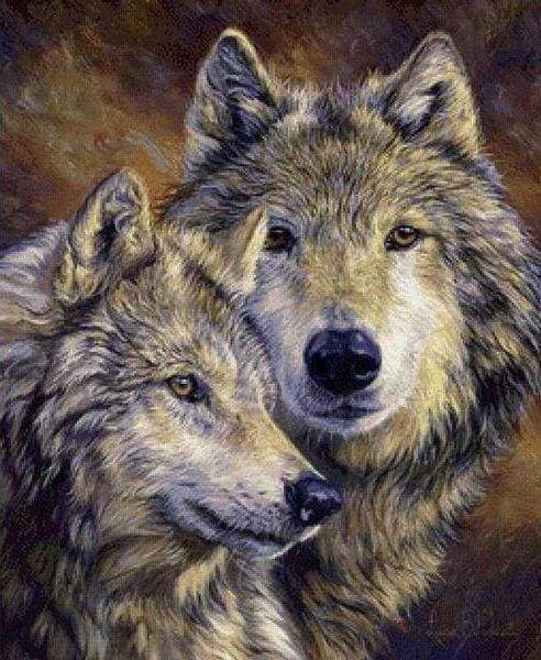 Diamond Painting - Wolven portret dieren, Diamond Painting Dieren, konijnen, wolven