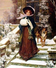 Afbeelding in Gallery-weergave laden, Diamond Painting - Vrouw en haar hond Diamond Painting Romantiek, romantiek