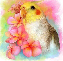 Afbeelding in Gallery-weergave laden, Diamond Painting - Gele vogel en bloemen dieren, vogels, Diamond Painting Dieren, Diamond Painting Bloemen, bloemen
