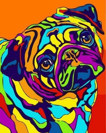 Schilderen op Nummer - Honden- en popartkleuren