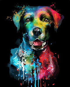 Schilderen op Nummer - Mode portret in hondenkleur