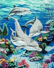 Afbeelding in Gallery-weergave laden, Schilderen op Nummer - Ontmoeting met dolfijnen