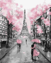 Afbeelding in Gallery-weergave laden, Schilderen op Nummer - Eiffeltoren met roze tinten