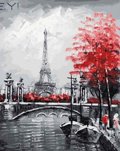 Afbeelding in Gallery-weergave laden, Schilderen op Nummer - Eiffeltoren en Red Touch