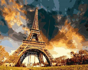 Schilderen op Nummer - Eiffeltoren in de storm