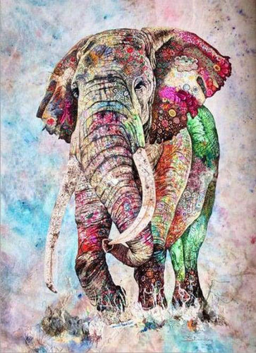 Schilderen op Nummer - Olifant aquarel