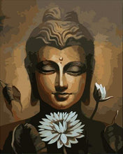 Afbeelding in Gallery-weergave laden, Schilderen op Nummer - Gezicht van Boeddha en Lotusbloem