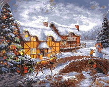 Afbeelding in Gallery-weergave laden, Schilderen op Nummer - Boerderij in de winter