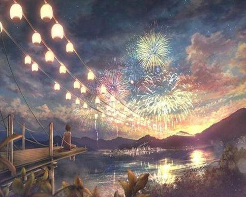 Schilderen op Nummer - Vuurwerk