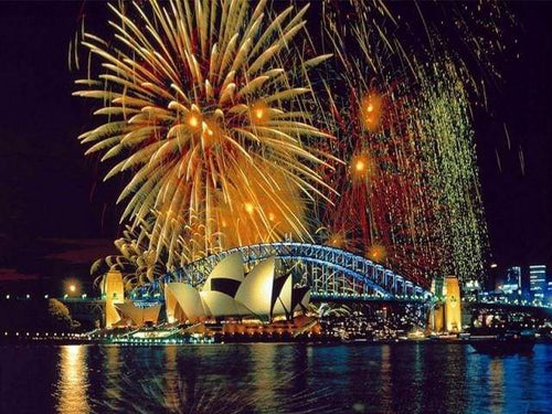 Schilderen op Nummer - Vuurwerk in Sydney