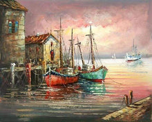 Afbeelding in Gallery-weergave laden, Schilderen op Nummer - Vissersboten in Port