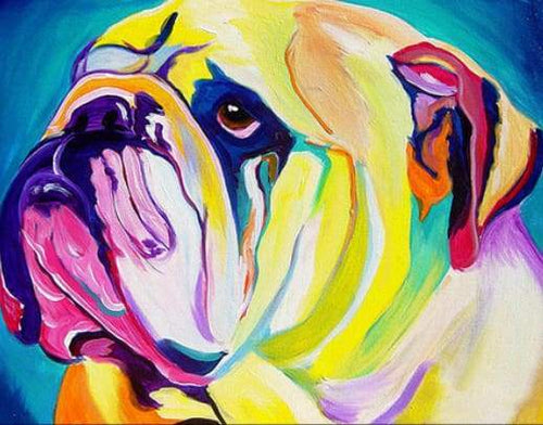 Schilderen op Nummer - Flitsende hond