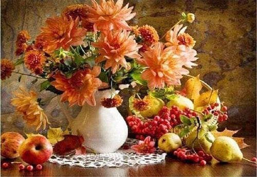 Schilderen op Nummer - Bloemen en fruit