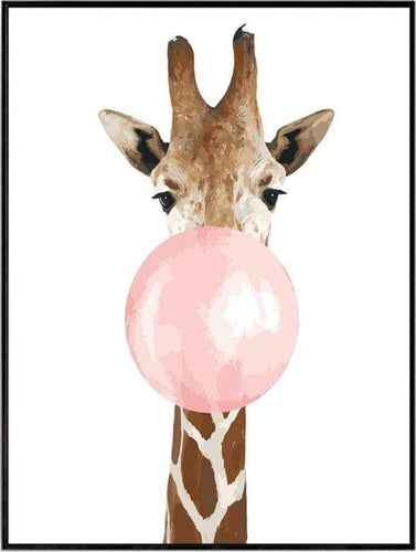 Schilderen op Nummer - Giraffe Bubbel