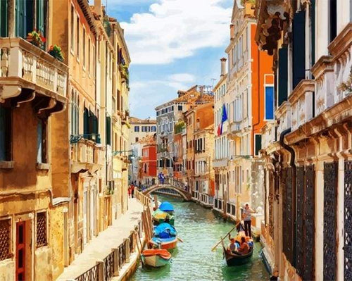 Schilderen op Nummer - Gondeltocht in Venetië