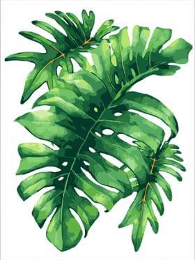 Schilderen op Nummer - Groen blad