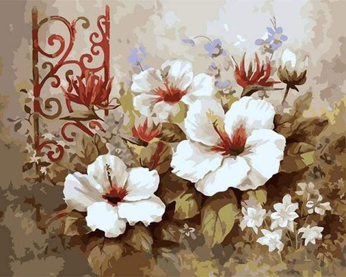 Schilderen op Nummer - Hibiscus bloemen