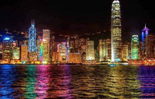 Afbeelding in Gallery-weergave laden, Schilderen op Nummer - Hong Kong &#39;s nachts