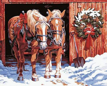 Afbeelding in Gallery-weergave laden, Schilderen op Nummer - Paarden in de winter