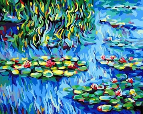 Schilderen op Nummer - Lelies in het water