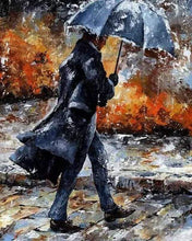 Afbeelding in Gallery-weergave laden, Schilderen op Nummer - Man loopt in de regen