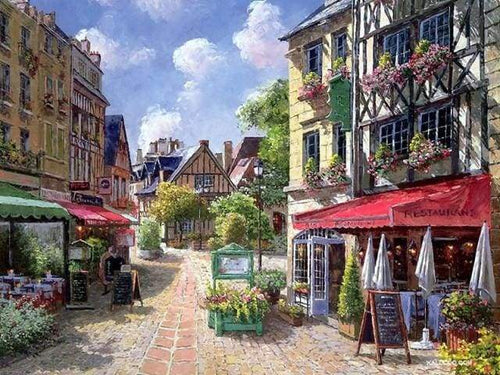Schilderen op Nummer - Mediterraans terras