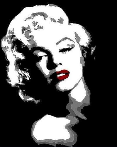 Schilderen op Nummer - Monroe zwart-wit