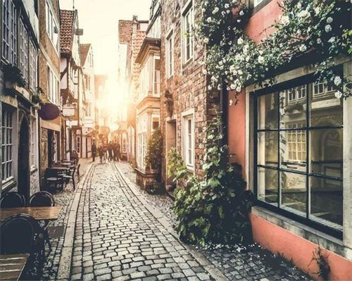 Schilderen op Nummer - Zonsondergang in de oude stad