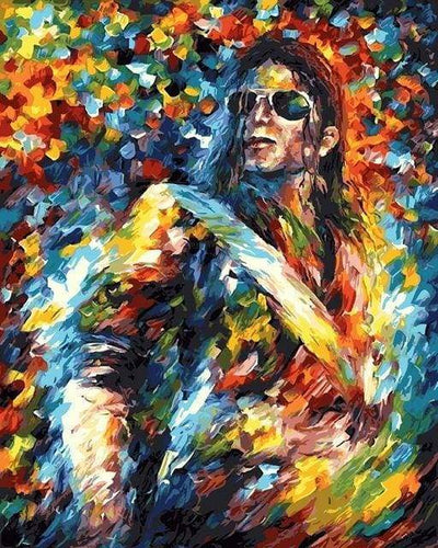 Schilderen op Nummer - Geschilderde Michael Jackson