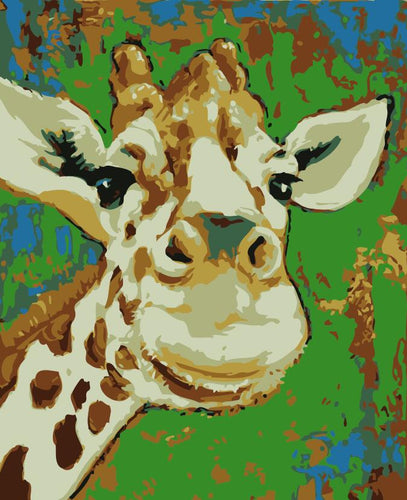 Schilderen op Nummer kinderen - Tekening van een giraffe