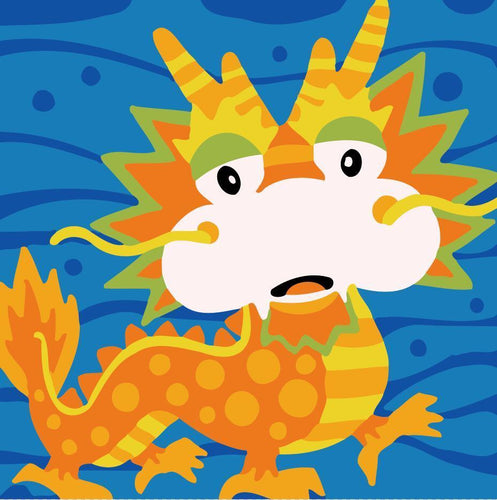 Schilderen op Nummer kinderen - Oranje Draak