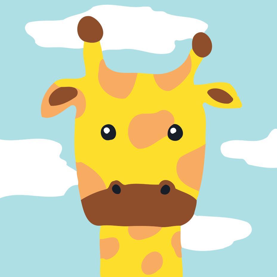 Schilderen op Nummer kinderen - Giraffe
