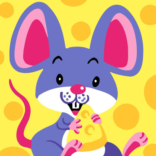 Schilderen op Nummer kinderen - Muis