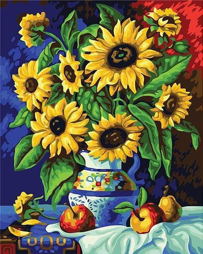 Schilderen op Nummer - Kan en zonnebloemen