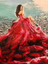 Afbeelding in Gallery-weergave laden, Schilderen op Nummer - rode jurk