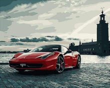 Afbeelding in Gallery-weergave laden, Schilderen op Nummer - Rode Ferrari