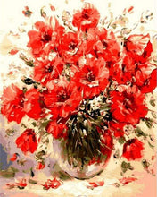 Afbeelding in Gallery-weergave laden, Schilderen op Nummer - Rode bloemen