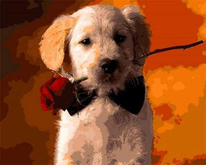 Schilderen op Nummer - Romantische hond