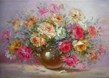 Afbeelding in Gallery-weergave laden, Schilderen op Nummer - Romantische bloemen in een vaas