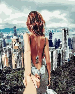 Schilderen op Nummer - Romantische wandeling door heuvels van Hong Kong