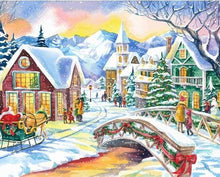 Afbeelding in Gallery-weergave laden, Schilderen op Nummer - Klein dorp in de winter