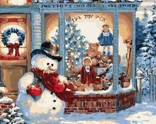 Afbeelding in Gallery-weergave laden, Schilderen op Nummer - Sneeuwpop en winkel